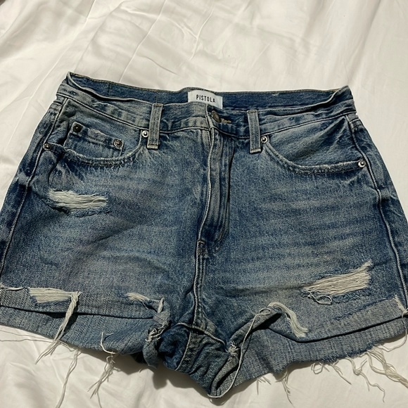 PISTOLA High Rise Denim Shorts Size 26 - Picture 1 of 4